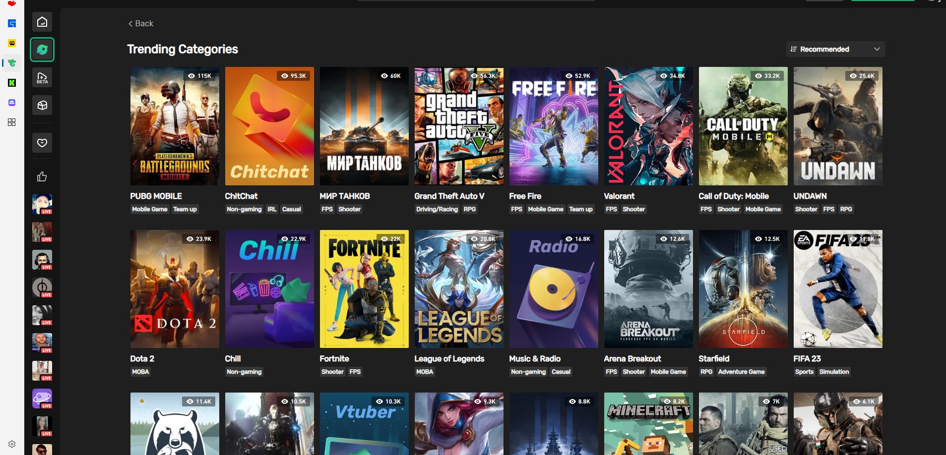 Kitch - game streaming watcher screenshot