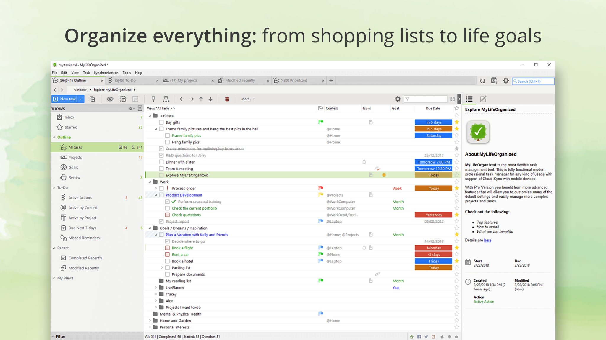MyLifeOrganized - To-Do List screenshot