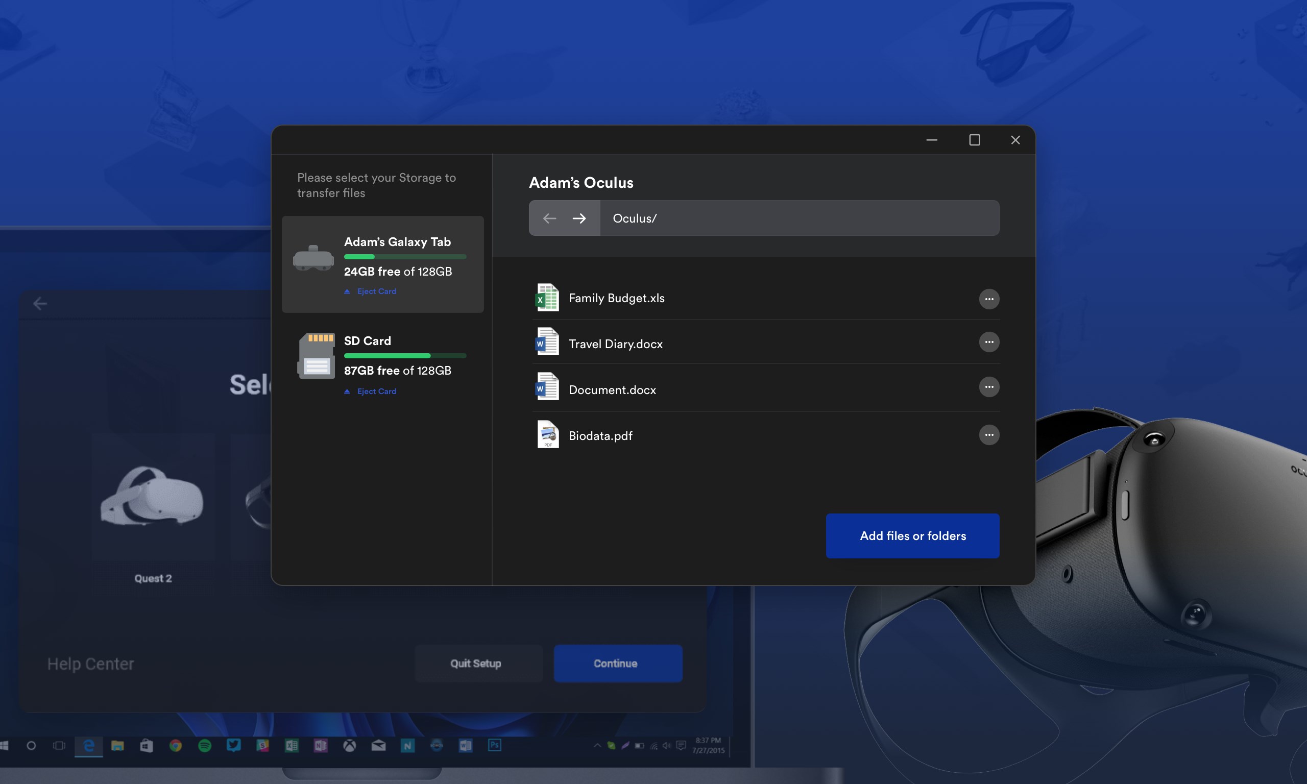 VR Connect (File Transfer) screenshot