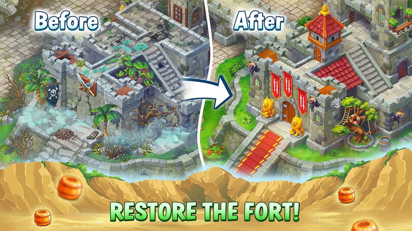 Pirates & Pearls: Match, build & design screenshot