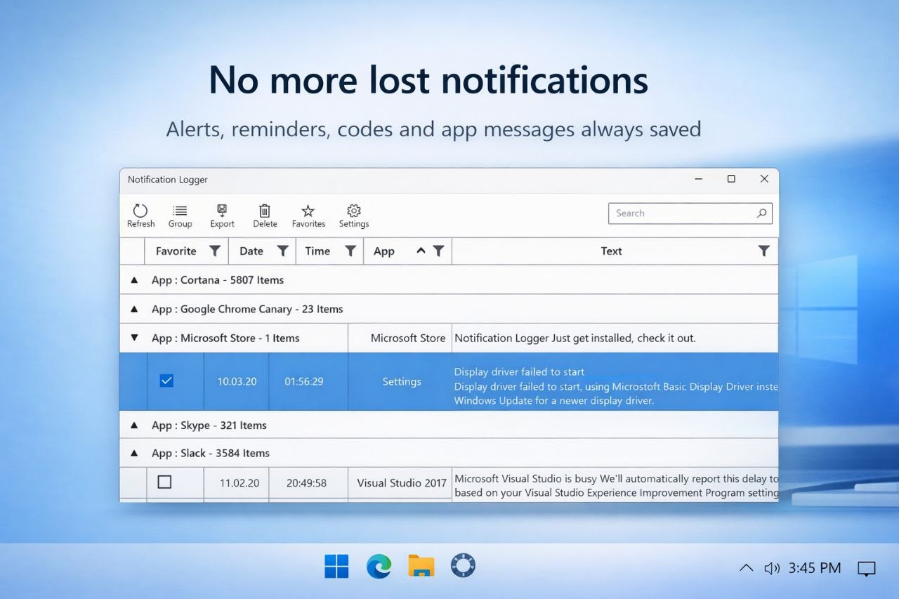 Notification Logger screenshot