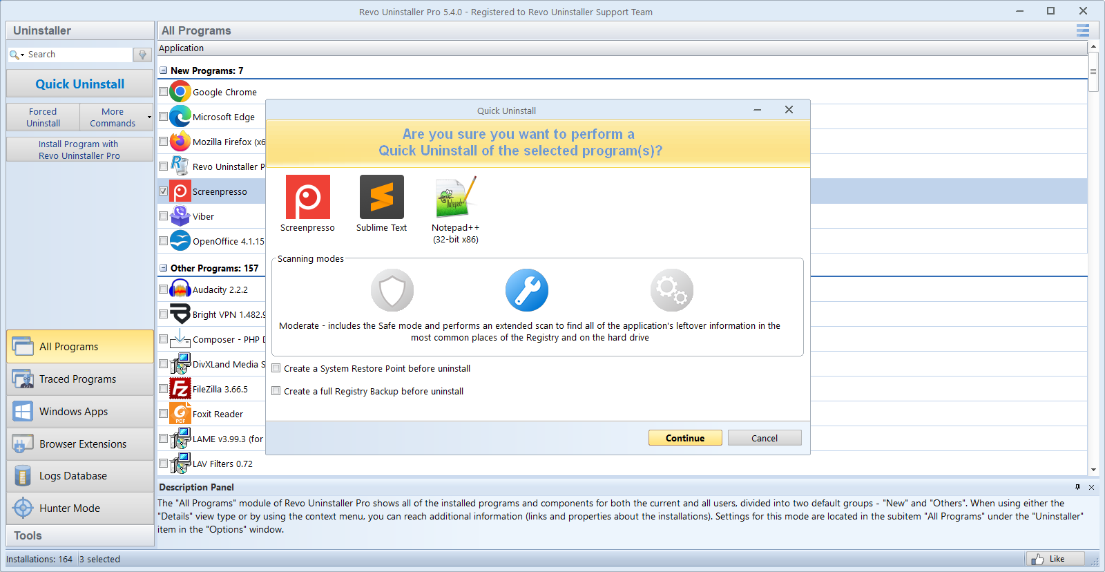 Revo Uninstaller Pro screenshot