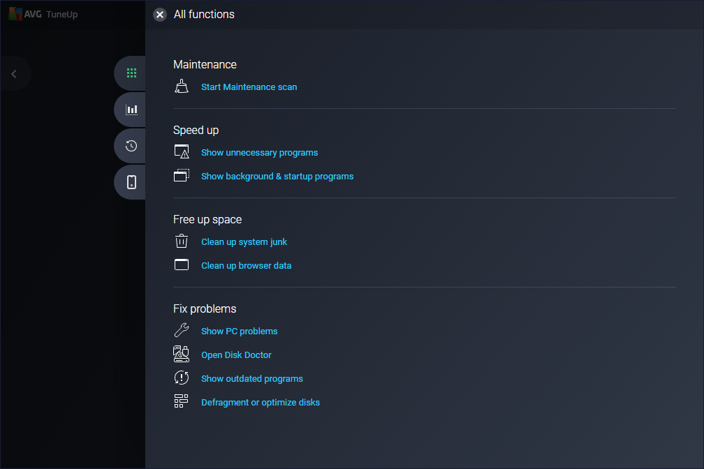 AVG TuneUp screenshot